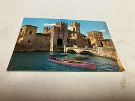 Vintage Post Card Lago Di Garda Sirmione II Castillo Lake Garda Italy - £2.16 GBP