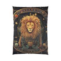 Astrological Leo Sign - Vibrant Cosmic Zodiac Astrology - Comforter - $132.53+