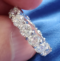 Earth mined European Diamond Deco Band Vintage Eternity Anniversary Ring Size 7 - $21,895.46 CAD