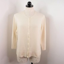 New Vintage Gap Women&#39;s XL Ivory Lambswool Blend Knit Button-Up Cardigan... - £15.98 GBP