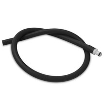 LeLuv Silicone Hose 24 Inch Slippery Coated + Fitting Non-Collapsible Black - £9.48 GBP