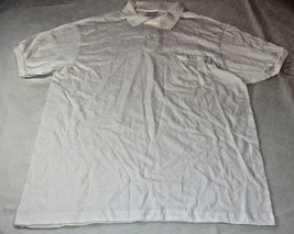 Stedman by Hanes adult M 38-40 mens pocket polo shirt white apparel spor... - $10.29