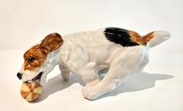 Vtg ROYAL DOULTON Jack Russell Terrier with Ball Porcelain Figurine HN1097 - $30.00