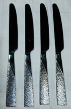 Set of 4 Towle Barretta Stainless Steel Hammered Pattern Butter Knives - $17.63