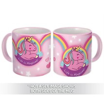 Magical Unicorn : Gift Mug Baby Shower Fantasy Rainbow Pattern Girl Room Decor H - £12.57 GBP