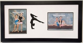 Gymnast Double Photo Picture Frame Black Holds Two 5x7 Photos (Wall Hanging) - £29.98 GBP
