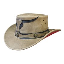 Rodeo Cowboy Bull Skull Leather Hat - £197.71 GBP