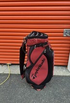 TaylorMade Lancer Red/Black 14 Way Many Pocket Cart Golf Bag Vintage *peeling - $117.59