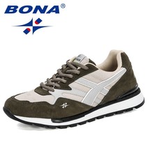 BONA 2021 New Arrival Mesh Breathable Shoes Men Trendy Sneakers Trainers Lace-up - £62.39 GBP