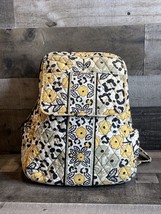 Vera Bradley Go Wild Small Backpack Yellow Black White Floral Animal - $22.72