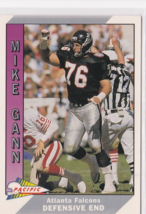 Mike Gann Falcons Defensive End 1991 Pacific Card # 12 Near-Mint - £1.08 GBP