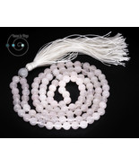 individually made in USA, hand knotted 108 mala beads, rose quartz (natu... - £28.24 GBP