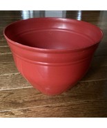 Large Flower Pot Planter Round Glossy Red Shiny Plastic Medium PVC 10 in... - £8.14 GBP