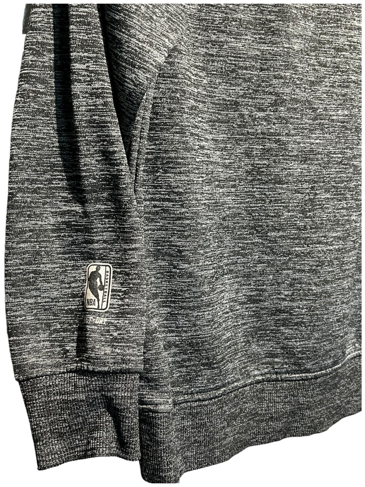 nba sweatshirt youth L (14-16) Gray Black Hoodie Sweater Pullover Basketball EUC Item image 6