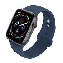 Silicone Strap For Apple Watch Band Midnight-Blue-10  42mm or 44mm ML - £7.96 GBP