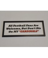 Arizona Cardinals Magnetic Football Team Sign - $223.42 MXN