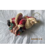 Santa Claus With Brown Toy Bag Ornament - $16.44 CAD