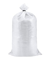 Heavy Duty Sandbag, Poly Woven Garbage Bag, White Non-Printed, 22&quot; X 36&quot; - £10.31 GBP+