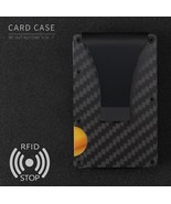 RFID Blocking Slim Carbon Fiber Money Clip Men Minimalist Wallet ID Card... - £3.95 GBP