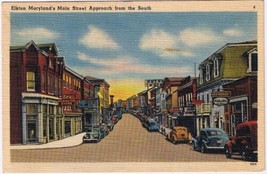 Postcard Main Street From The South Elkton Maryland - £5.90 GBP