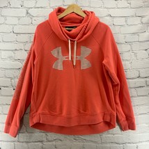 Under Armour Hoodie Sweatshirt Pullover Womens sz L Large Orange Pink Sa... - £15.85 GBP