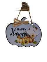 Metal Hanging Plaque Happy Harvest 6 Inches Tall - £15.78 GBP