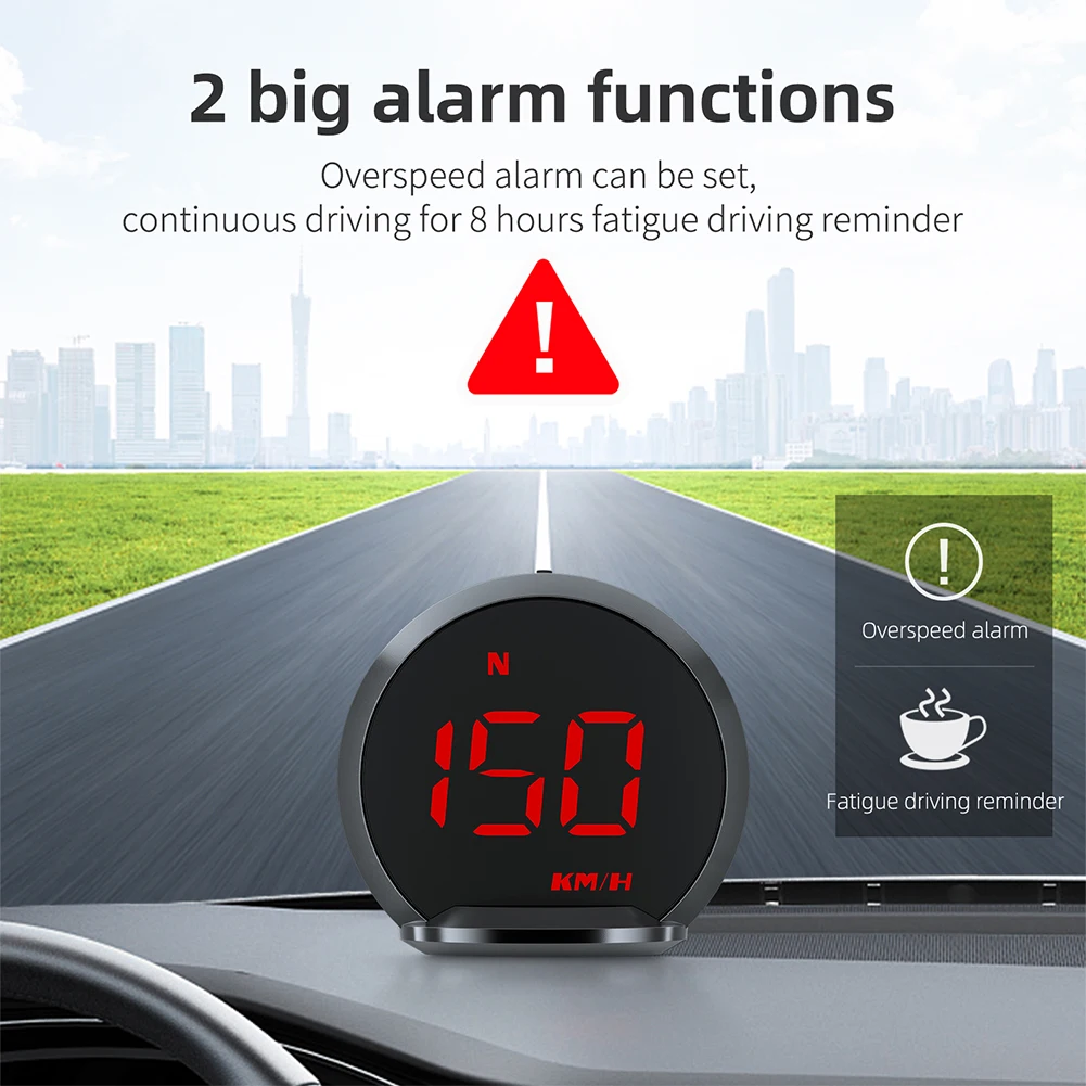 GPS Speedo HD LCD Smart Car Speedometer High Precision GPS Speed Detector Big - £33.35 GBP
