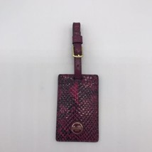 Coach Plum Faux Snakeskin Luggage Tag ~ Adjustable Strap &amp; Buckle NWOT - £23.83 GBP