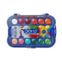 DOMS Non-Toxic 23mm Water Colour Cake SET with Paint Brush (24 Shade x 1 SET) - £14.16 GBP