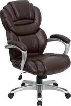 Flash Furniture Stella High Back Brown Leathersoft Executive Swivel Ergonomic - £246.01 GBP