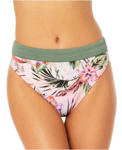 California Waves Juniors Contrast-Waistband Bikini Bottoms, Large, Multi - $44.55