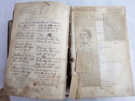 1854 Antique Leather Bible Fonda Ny Houghtaling &amp; Hansen Ny Central Rr Ephemera - £113.54 GBP
