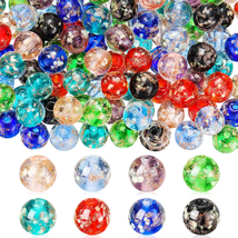 120 Pcs Luminous Glass Beads 8Mm round Beads Bulk Glow in the Dark Beads Glass r - £21.17 GBP