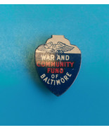 Vtg Homefront &quot;War And Community Fund Of Baltimore&quot; Green Duck Chicago Pin - £15.98 GBP