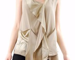 HAMISH MORROW Womens Blouse Exclusive Design Beige Size S 20124 - $423.20