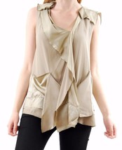 Hamish Morrow Womens Blouse Exclusive Design Beige Size S 20124 - £338.22 GBP