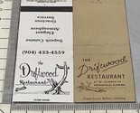 Lot Of 2 Matchbook Covers. The Driftwood Restaurant Pensacola, FL gmg  U... - £11.62 GBP