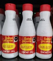 3X SAN LUIS SALSA PICANTE  - 3 BOTTLES OF 210ml EACH- FREE SHIPPING  - $20.78