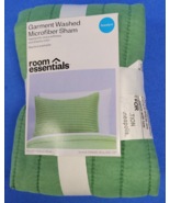 Room Essentials Garment Washed Microfiber Standard Sham Light Green Set ... - £6.22 GBP