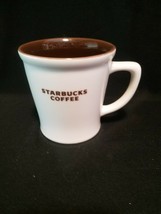 2009 Starbucks Cream &amp; Brown Coffee Mug Ceramic New Bone China 16oz - £12.52 GBP