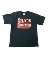 Gildan Vintage Oly’s Barber Shop L Black T Shirt Skull Crossbones Wisconsin - €8,42 EUR