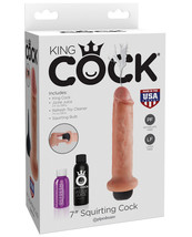 King Cock 7&quot; Squirting Cock - Flesh - £30.76 GBP