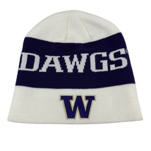 Washington Huskies Dawgs Knit Beanie Hat Adidas White Purple OS NWOT - £18.19 GBP