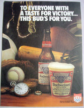 1983 Budweiser Beer Color Ad To Everyone With A Taste For Victory - £6.38 GBP