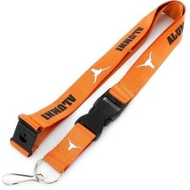 texas longhorns alumni ncaa college team logo lanyard keychain usa made - £18.77 GBP