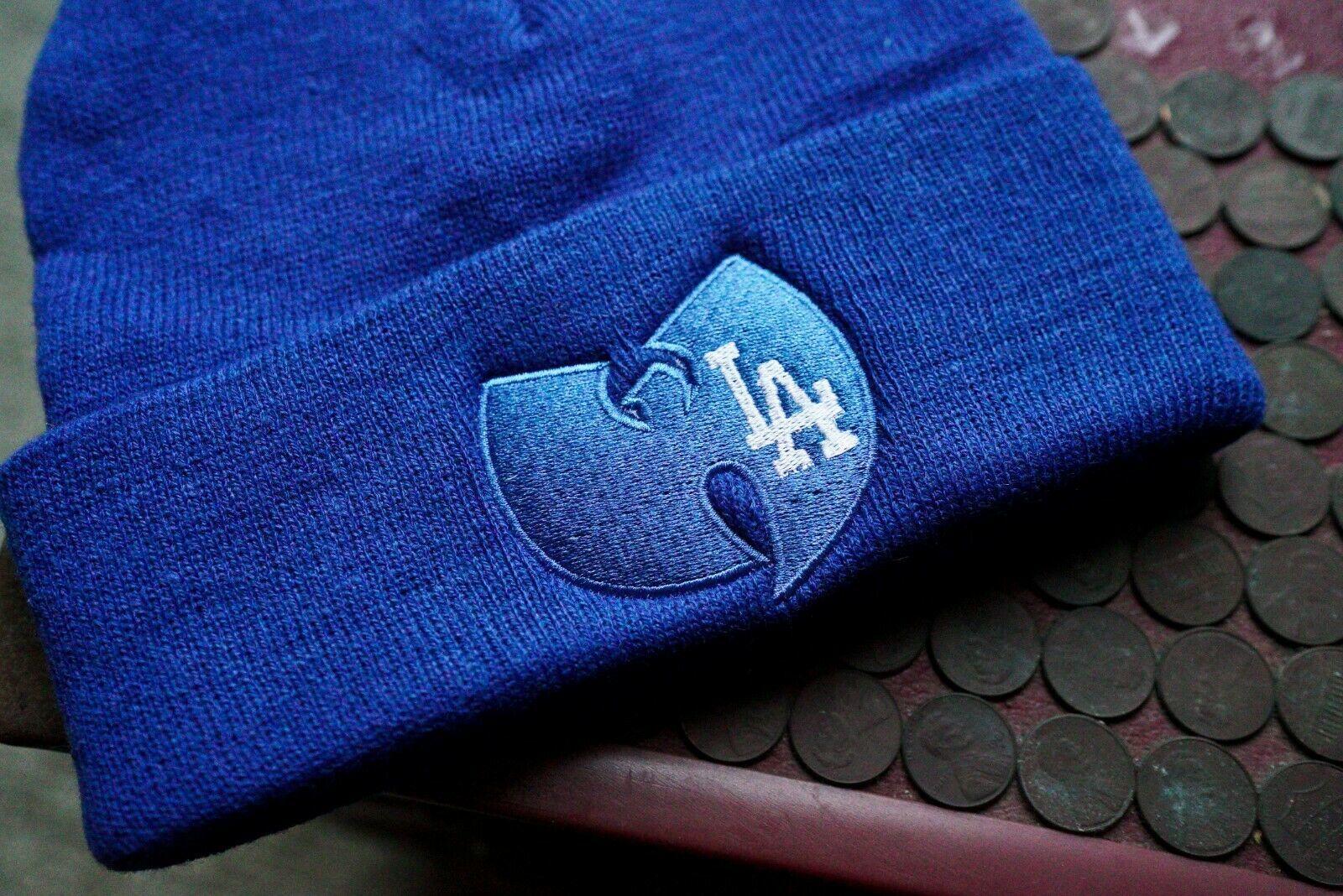 Los Angeles Dodgers x Wu Tang Logo Embroidered Beanie - $29.00