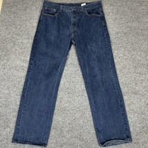 Attrak Jeans Mens 38x32 Blue Straight Leg Denim Mid Rise Dark Wash (37x3... - $13.24