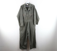 Vintage 70s Dickies Mens 44 Short Thrashed Mechanic Coveralls Bibs Suit Green - £77.83 GBP