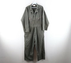 Vintage 70s Dickies Mens 44 Short Thrashed Mechanic Coveralls Bibs Suit Green - £74.32 GBP