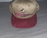 Mickey Mouse Disney Ball Cap Hat Baseball Red &amp; Khaki One Size Snapback - $24.99